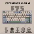 Механическая клавиатура AULA F75, 80 клавиш, RGB-подсветка, беспроводная, зеленая