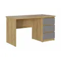 Стол письменный Нонтон Бостон, 135x67x74 см, 3 ящика, дуб крафт золотой / серый шифер