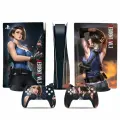 Наклейка виниловая защитная на игровую консоль Sony PlayStation 5 Fat Disc Edition, Resident Evil 3, полный комплект с геймпадами