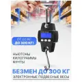 Электронные подвесные весы безмен из нержавеющей стали с крюком (до 300 кг)