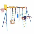 ДСК Уличный плюс, с брусьями, баскетбольным кольцом, 2 качелями, металл, 100кг
