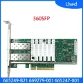 Серверный адаптер 560SFP 665249-B21 669279-001 665247-001, Ethernet-карта, сетевая карта, порты, Ethernet-карты 10 ГБ, 2 порта, оригинал, 560SFP