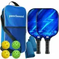 Набор для пляжного тенниса из 2 частей, полностью покрытый углеродным стекловолокном, полипропиленовая ячеистая сердцевина, прочный нескользящий захват