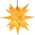 Светильник декоративный Гернгутская звезда Herrnhuter Sterne жёлтая 40 см, белый кабель (для помещений)