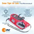 Санки детские с рулем, KHW Snow Tiger De Luxe, производство Германия, цвет малиновый
