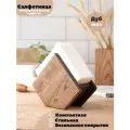 Салфетница, дерево, дуб, в форме ромба, тёмно-коричневая, 14x17 см, салфетница для бумажных салфеток