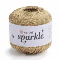 Пряжа Sparkle YarnArt, золотистый - 1309, 60% полиэстер металлик, 40% полиамид, 6 мотков, 25 г, 160 м.