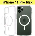 ADV GROUP / Чехол для iPhone 11 Pro Max с поддержкой MagSafe, противоударный, прозрачный