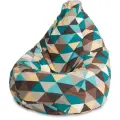 Кресло-мешок Пуффбери «Груша», размер XXL средний, Жаккард Ромб