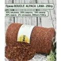 Пряжа BOUCLE ALPACA LANA 10 альпака, 20 шерсть, 15 мохер, 15 нейлон, 38 акрил, 2 спандекс 100гр./900м цв.70 терракот (250гр.)