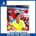 Игра Top Spin 4 c поддержкой PlayStation Move PS3 Английский язык Диск на PlayStation 3