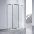 Vincea Душевой уголок Slim-N VSR-4SN8011CLGM, 1100*800, вороненая сталь, стекло прозрачное Vincea