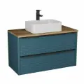 Тумба Torno 105 сине-зелёный под накладной умывальник