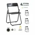 Стулья кухонные Gemlux GL-FC-02B, складные, металлические, 4 шт, черные