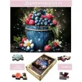 Пазл Алма деревянный 1000 деталей, элементов. Цветы и натюрморты. Ягодная корзинка