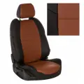 Комплект чехлов Автопилот Экокожа Chevrolet Lacetti / Daewoo Gentra / Ravon Gentra Черный + Коричневый