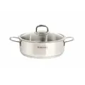 Сотейник 22см из нержавеющей стали, со стеклянной крышкой, Kukmara линия Safia