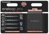 Аккумулятор Panasonic Eneloop Pro AA 2450mAh (BK-3HCDEC4BE), 4 шт. с кейсом