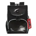 Ранец школьный GRIZZLY суперлегкий с анатомической спинкой, на ножках, с мешком для обуви, для мальчика RAm-585-1/1