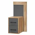 Тумба прикроватная Прима ТБ-12 графит/дуб каньон (Мебелони)