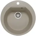 Мойка для кухни каменная POLYGRAN ATOL-520, Серая, Врезная, Круглая (Серый №14)