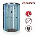 Душевая кабина DTO EM 1510 LED с гидромассажем (100x100)