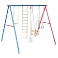 Спортивно-игровой комплекс Вертикаль А мини, для улицы, металл, до 90 кг синий/красный