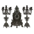 Часы каминные и 2 канделябра Барокко на 5 свечей AL-82-103-C-ANT Италия