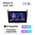 Магнитола TEYES Volkswagen Polo 5 2008-2020г. (черная рамка) CC3L 4/32ГБ Голосовое управление в подарок!