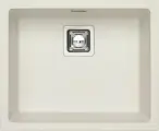 Мойка кухонная Alveus Quadrix Granital 50 прямоугольная, 56x46, мойка для кухни, встраиваемая снизу, матовая, белая