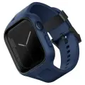 Uniq для Apple Watch 45/44 mm чехол+ремень Monos 2-in-1 case+strap Blue