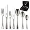Набор столовых приборов Robert Welch Ashbury Bright на 12 персон 84 предмета, сталь нержавеющая, п/к