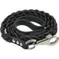 Поводок для собак Аркон плетенка 1.2 м 12 мм черный