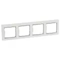 Рамка 4 м гориз белый/ серебр. штрих Valena встроенный монтаж (Legrand), арт. 770494