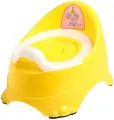 Горшок детский антискользящий «Комфорт» с крышкой, съёмная чаша, жёлтый