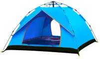 Палатка автоматическая 2073, 4 местная, водостойкость 3000мм, полусферическая, синяя