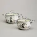 Набор кастрюль 943-102 серия lavander cats 4 пр. 2 л/2,8 л