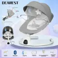 Электрокачели для новорожденных Dearest M8 2025, умные электрокачели шезлонг с цифровым дисплеем, серый