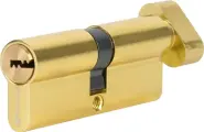 Цилиндр Standers TTAL1-4040NBGD, 40x40 мм, ключ/вертушка, цвет латунь