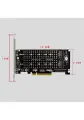 Адаптер расширения PCI-e X8 Dual Disk Raid Card NVMe M.2 M Key SSD
