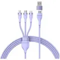 Аксессуар Baseus Flash Series II Two-for-three Charging Cable U+C to M+L+C 100W 1.2m Purple CASS030105