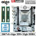 Комплект материнская плата Aigo X99L D4 PLUS + Xeon 2667V4 + 32GB DDR4 ECC REG 2x16GB