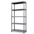Стеллаж СБ 900.5 серый пластиковый Туба-Дуба «OPTIMUS» 90*40*187 см