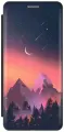 Чехол-книжка на Apple iPhone 14 Plus / Эпл Айфон 14 Плюс с рисунком Горы и звездопад черный