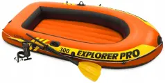 Надувная лодка Intex Explorer PRO - 300 (set) с веслами и насосом, 244х117х36см, 58358NP