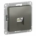 Розетка компьютерная RJ45, сталь, Schneider Electric AtlasDesign