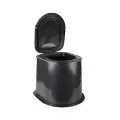 Туалет дачный с крышкой Альтернатива Эконом, пластик, черный
