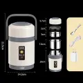 Электрический ланч-бокс из нержавеющей стали, 1.6L-White