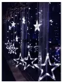 Новогодние украшения светодиодная гирлянда занавес, штора Звезды, 250х100, белый