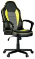 Кресло игровое Helmi HL-S08 Rally, экокожа черная/серая/желтая